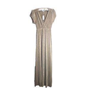 Baltic Born Metallic Gold Maxi Dress